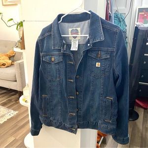 ✨ VINTAGE Carhartt Denim Jean Jacket Dark Wash